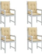 vidaXL Възглавници за столове 4 бр меланж бежови 100x50x4 см плат