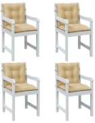 vidaXL Възглавници за столове 4 бр меланж бежови 100x50x7 см плат