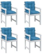 vidaXL Възглавници за столове 4 бр меланж сини 100x50x7 см плат