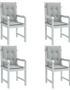 vidaXL Възглавници за столове 4 бр меланж светлосиви 100x50x4 см плат