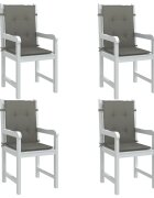 vidaXL Възглавници за столове 4 бр меланж тъмносиви 100x50x4 см плат