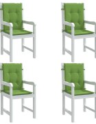 vidaXL Възглавници за столове 4 бр меланж зелени 100x50x4 см плат