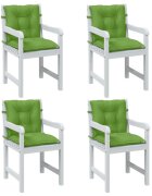 vidaXL Възглавници за столове 4 бр меланж зелени 100x50x7 см плат