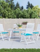 vidaXL Възглавници за столове 4 бр тюркоаз 40x40x3 см плат