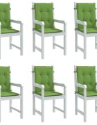 vidaXL Възглавници за столове 6 бр меланж зелени 100x50x4 см плат