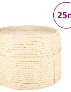 vidaXL Въже 100% сизал 10 мм 25 м