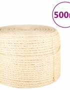 vidaXL Въже 100% сизал 10 мм 500 м
