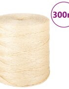 vidaXL Въже 100% сизал 2 мм 300 м