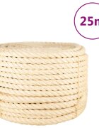 vidaXL Въже 100% сизал 20 мм 25 м