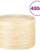 vidaXL Въже 100% сизал 3 мм 400 м