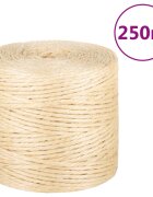 vidaXL Въже 100% сизал 4 мм 250 м