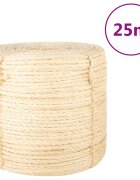 vidaXL Въже 100% сизал 6 мм 25 м
