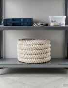 vidaXL Въже от юта 40 mm Бяло 100% Тоса юта