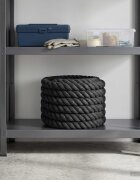 vidaXL Въже от юта 60 mm Черно 100% Тоса юта