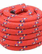 vidaXL Въже за лодка 3 mm 5 m Червено ПП