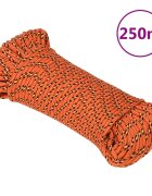 vidaXL Въже за лодка оранжево 4 мм 250 м полипропилен