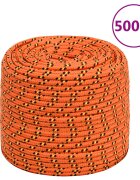 vidaXL Въже за лодка оранжево 8 мм 500 м полипропилен