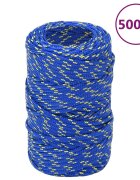 vidaXL Въже за лодка синьо 2 мм 500 м полипропилен