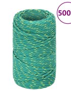 vidaXL Въже за лодка зелено 2 мм 500 м полипропилен