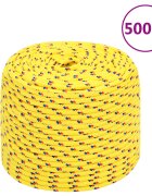 vidaXL Въже за лодка жълто 10 мм 500 м полипропилен