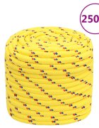 vidaXL Въже за лодка жълто 16 мм 250 м полипропилен