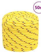 vidaXL Въже за лодка жълто 18 мм 50 м полипропилен