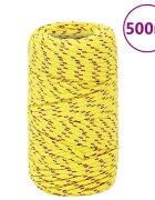 vidaXL Въже за лодка жълто 2 мм 500 м полипропилен