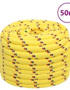 vidaXL Въже за лодка жълто 20 мм 50 м полипропилен
