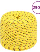 vidaXL Въже за лодка жълто 8 мм 250 м полипропилен