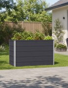 vidaXL Вдигната леха за градина Антрацит 100 x 40 x 55 cm Стомана