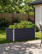 vidaXL Вдигната леха за градина Антрацит 100 x 80 x 55 см Стомана