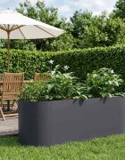 vidaXL Вдигната леха за градина Антрацит 120 x 40 x 40 см