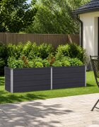 vidaXL Вдигната леха за градина Антрацит 163 x 40 x 55 cm Стомана