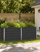 vidaXL Вдигната леха за градина Антрацит 163 x 80 x 55 cm Стомана