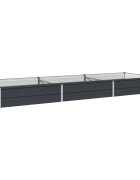 vidaXL Вдигната леха за градина Антрацит 240 x 80 x 24 см