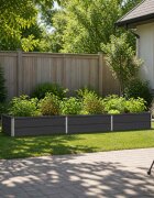 vidaXL Вдигната леха за градина Антрацит 240 x 80 x 24 см Стомана