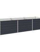 vidaXL Вдигната леха за градина Антрацит 240 x 80 x 55 см