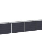 vidaXL Вдигната леха за градина Антрацит 320 x 40 x 55 см