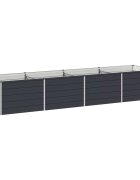vidaXL Вдигната леха за градина Антрацит 320 x 80 x 55 см