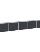 vidaXL Вдигната леха за градина Антрацит 400 x 40 x 55 см