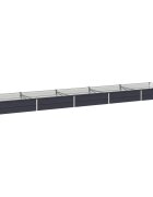 vidaXL Вдигната леха за градина Антрацит 400 x 80 x 24 см