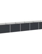 vidaXL Вдигната леха за градина Антрацит 400 x 80 x 55 см