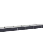 vidaXL Вдигната леха за градина Антрацит 480 x 80 x 24 см