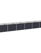 vidaXL Вдигната леха за градина Антрацит 480 x 80 x 55 см