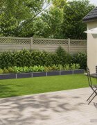 vidaXL Вдигната леха за градина Антрацит 600 x 80 x 24 см Стомана
