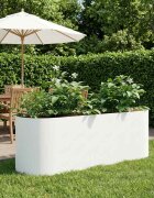 vidaXL Вдигната леха за градина Бяло 120 x 40 x 40 см