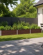 vidaXL Вдигната леха за градина Черен орех 240 x 40 x 24 см Стомана