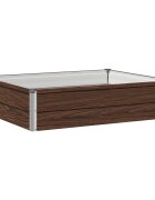 vidaXL Вдигната леха за градина Черно 100 x 80 x 24 см