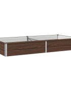 vidaXL Вдигната леха за градина Черно 160 x 80 x 24 см