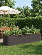 vidaXL Вдигната леха за градина Черно 200 x 40 x 40 см